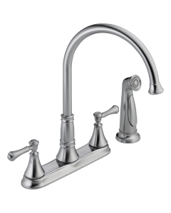 DELTA 2497LF-AR Cassidy: Two Handle Kitchen Faucet With Spray