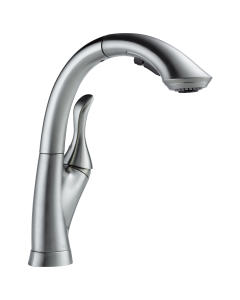 DELTA 4153-AR-DST Linden: SingleHan Single Handle Water-Efficient Pull-Out Kitchen Faucet OLD NUMBER 4153-SS-DST