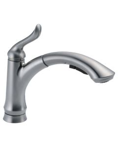 DELTA 4353-AR-DST Linden: SingleHan Single Handle Water-Efficient Pull-Out Kitchen Faucet OLD NUMBER 4353-SS-DST