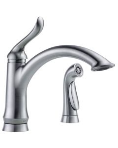 DELTA 4453-AR-DST Linden: SingleHan Single Handle Kitchen Faucet With Spray