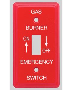 DIVERSITECH 625-S16   COVER PLATE 2 X 4 RED GAS EMERGENCY