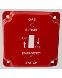 DIVERSITECH 625-S17   COVER PLATE 4 X 4 RED GAS EMERGENCY