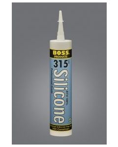BOSS 31501 315  10 OZ WHITE INDUSTRIAL RTV 100% SILICONE ADHES