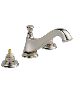 DELTA 3595LF-PNMPU-LHP Cassidy: Two Cassidy: Two Handle Wide Spread Lavatory - Low Arc Spout W/ Metal Pop-Up