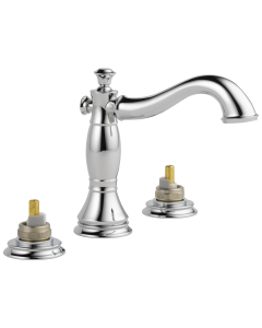 DELTA 3597LF-MPU-LHP Cassidy: TwoHa Handle Wide Spread Lavatory W/ Metal Pop-Up