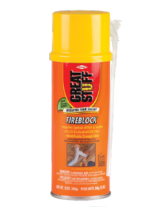 DOW 991125831 12OZ ORANGE GREAT STUFF FIREBLOCK INSULATE FOAM CAULK SEALANT OLD #306179