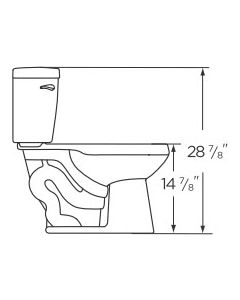 GERBER 21-952-0 MAXWELL 1.28 ROUND FRONT BOWL WHITE