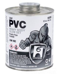 HERC 60-220   1 QT PVC CEMENT GRAY OLD 62-220