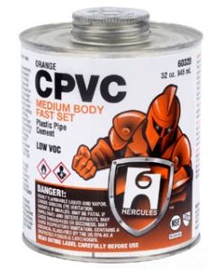HERC 60-320  1 QT CPVC CEMENT ORAN