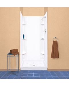 MUSTEE 247WHT    SHOWER WALL WHITE